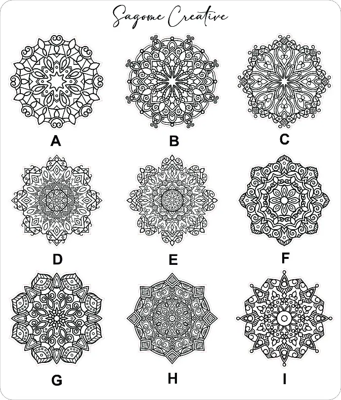 Sagoma mandala cm.15