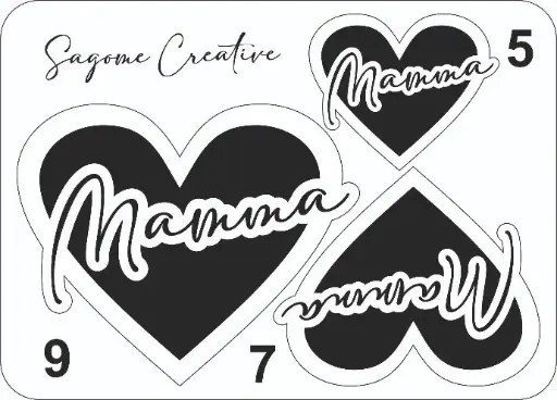 Set 3 misure cuori Mamma #2